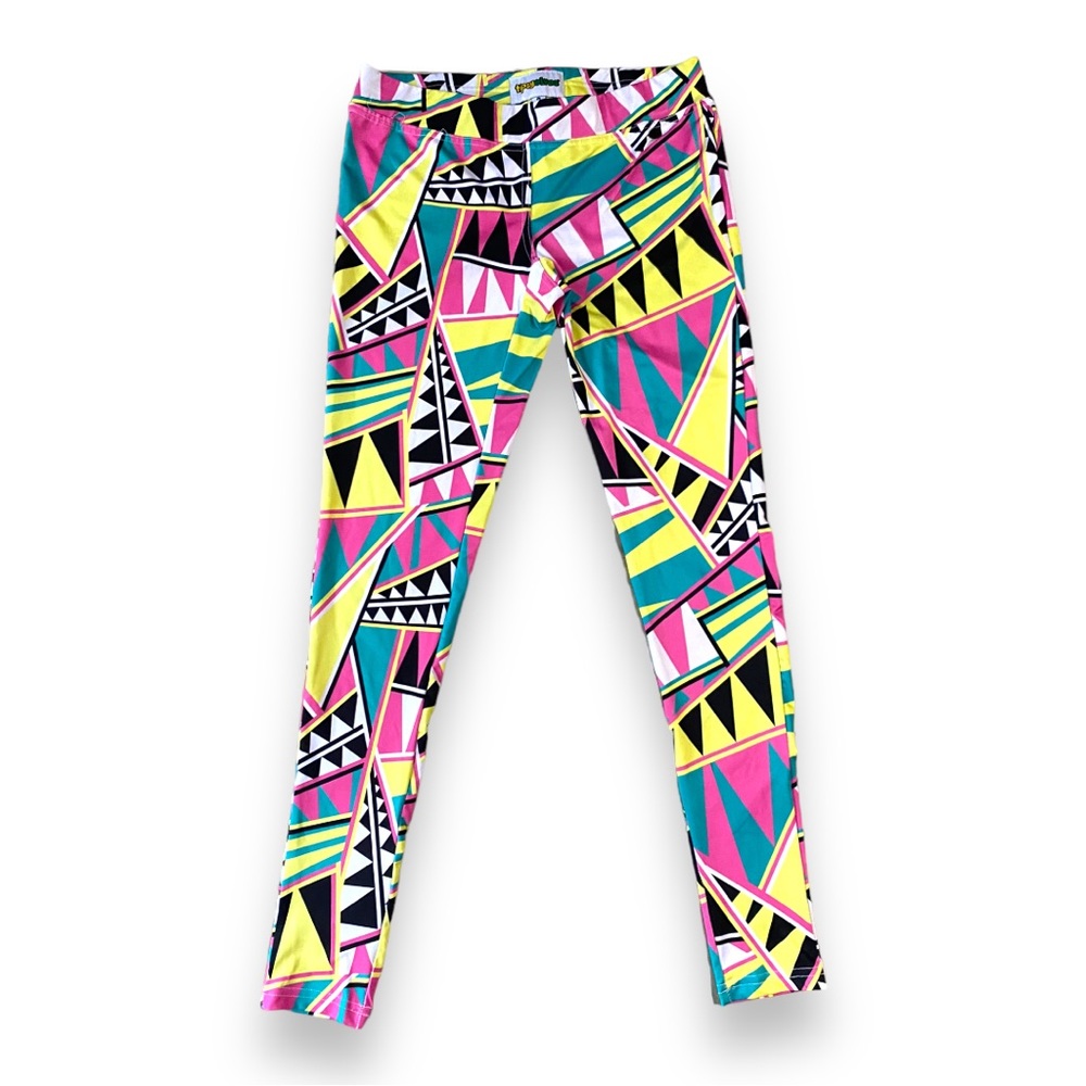 TIPSY ELVES 90’s Theme Athletic Workout Spandex Leggings Tights